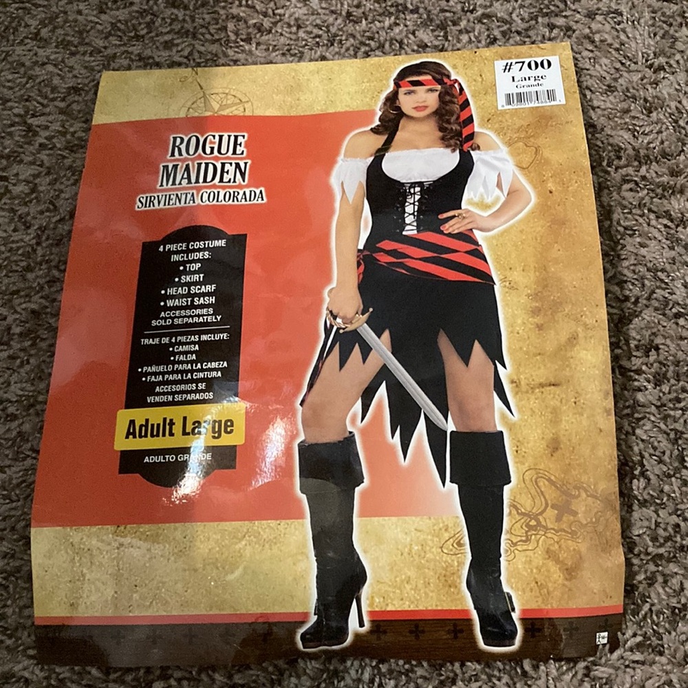Womens costume, large 10-12, Halloween, dress up, pirate